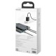 Кабель USB Baseus Rapid Series 3-in-1 Fast Charging Data Type-C to C+L+C PD 20W1.5m Black (CAMLT-SC01)