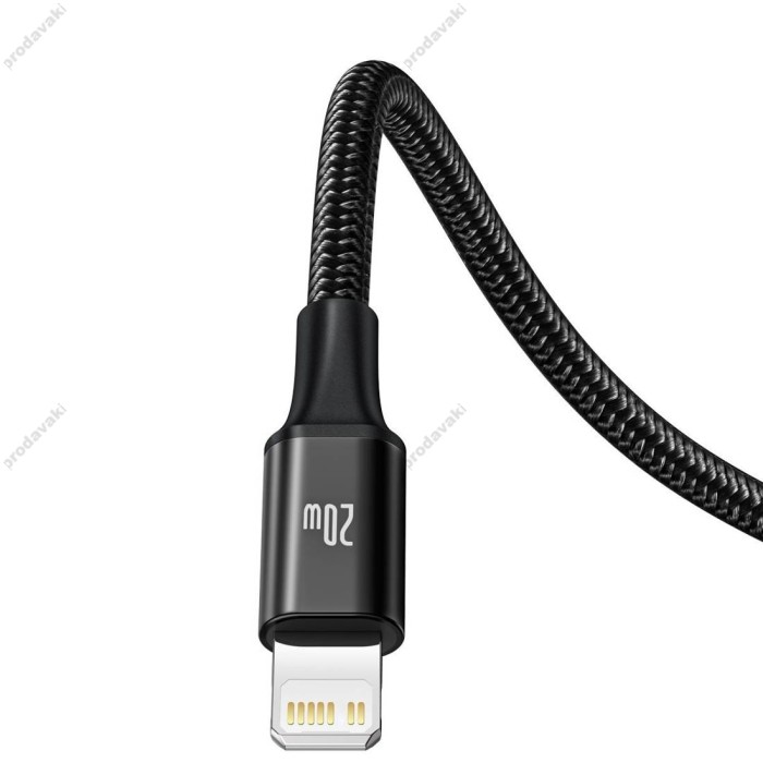 Кабель USB Baseus Rapid Series 3-in-1 Fast Charging Data Type-C to C+L+C PD 20W1.5m Black (CAMLT-SC01)