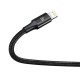 Кабель USB Baseus Rapid Series 3-in-1 Fast Charging Data Type-C to C+L+C PD 20W1.5m Black (CAMLT-SC01)