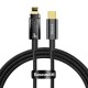 USB PD кабель Baseus Explorer Series Auto Power-Off Type-C для IP Lightning 20W 1m Black (CATS000001)