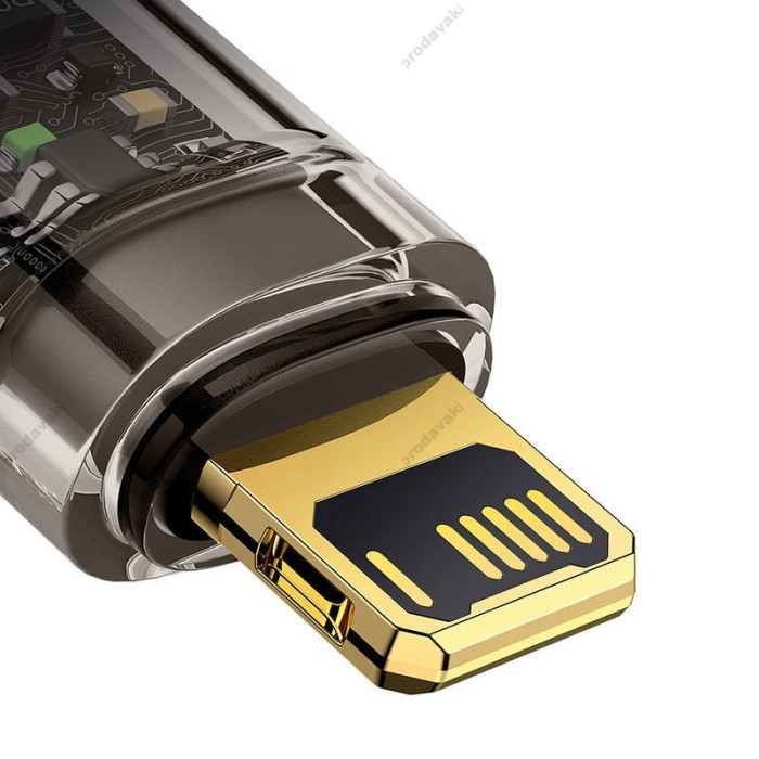 USB кабель Baseus Explorer Series Auto Power-Off USB to IP Lightning 2.4A 2m Black (CATS000501)