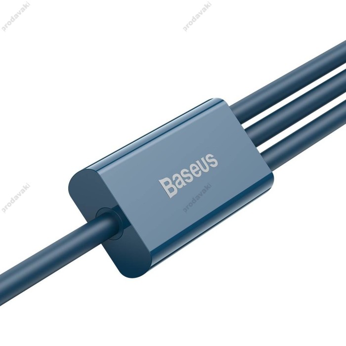USB кабель Baseus Superior Series Fast Charging Data Cable USB M+L+C 3.5A 1.5m Blue (CAMLTYS-03)