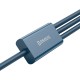 USB кабель Baseus Superior Series Fast Charging Data Cable USB M+L+C 3.5A 1.5m Blue (CAMLTYS-03)