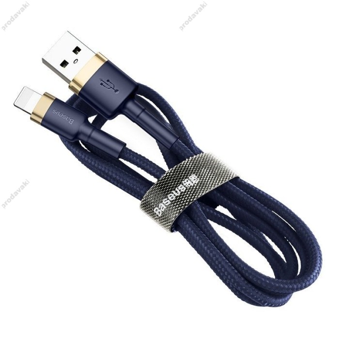 Usb кабель Baseus Cafule for Ligtning 2,4A/1m. Blue-gold (CALKLF-BV3)