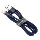 Usb кабель Baseus Cafule for Ligtning 2,4A/1m. Blue-gold (CALKLF-BV3)