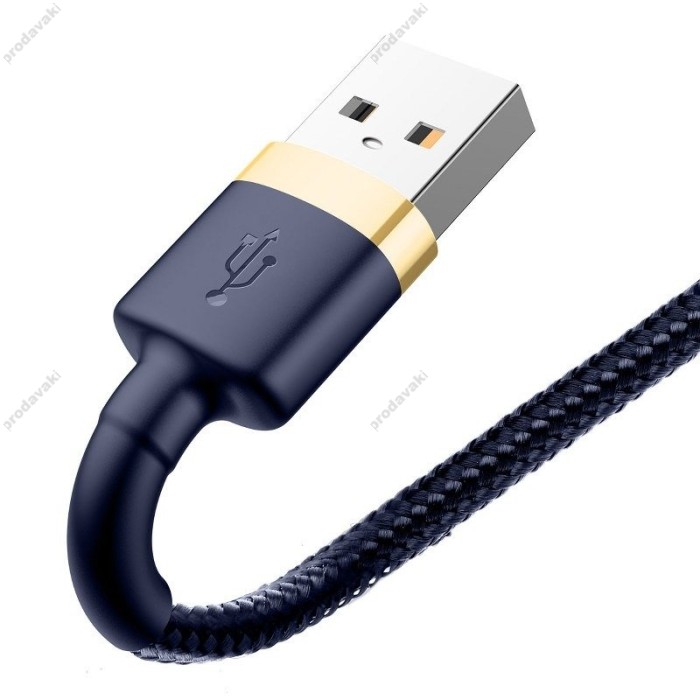 Usb кабель Baseus Cafule for Ligtning 2,4A/1m. Blue-gold (CALKLF-BV3)