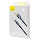 Кабель Baseus Explorer Series Auto Power-Off USB to Type-C 100W 6A 1m Blue CATS000203