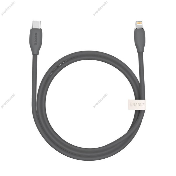 USB PD кабель Baseus Jelly Liquid Silica Gel Fast Charging Type-C to iP Lightning 20W 1.2m Black (CAGD020001)