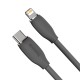 USB PD кабель Baseus Jelly Liquid Silica Gel Fast Charging Type-C to iP Lightning 20W 1.2m Black (CAGD020001)