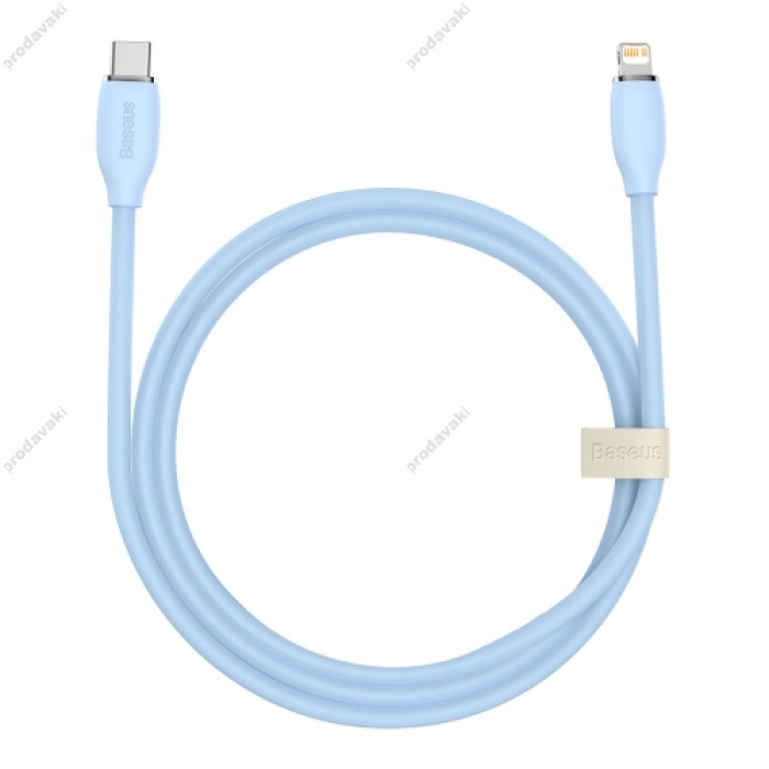 USB PD кабель Baseus Jelly Liquid Silica Gel Fast Charging Type-C to iP 20W 1.2m Blue (CAGD020003)