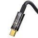 Кабель Baseus Explorer Series Auto Power-Off USB to Type-C 100W 6A 1m Black CATS000201