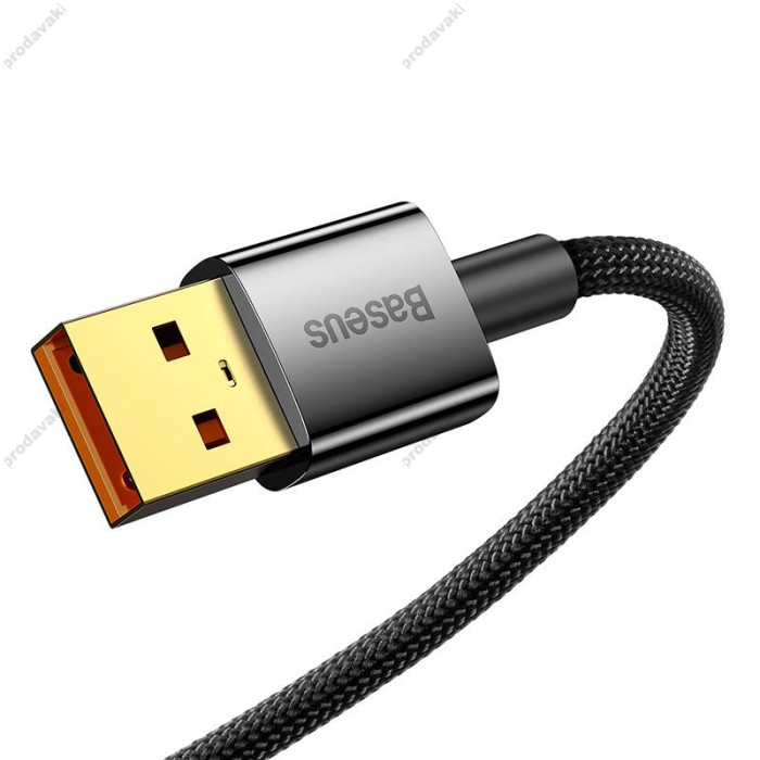 Кабель Baseus Explorer Series Auto Power-Off USB to Type-C 100W 6A 1m Black CATS000201