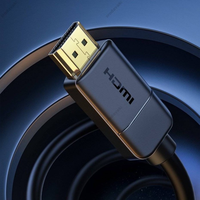 Кабель Baseus High Definition Series Adapter Cable HDMI to HDMI 2.0 4K 5m Black CAKGQ-D01