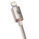 PD кабель Baseus Crystal Shine Series Fast Charging Data Cable Type-C to iP Lightning 20W 1.2m Pink CAJY001304