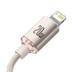 PD кабель Baseus Crystal Shine Series Fast Charging Data Cable Type-C to iP Lightning 20W 1.2m Pink CAJY001304