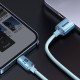 USB кабель Baseus Crystal Shine Series Fast Charging Data Cable USB to iP Lightning 2.4A 1.2m Sky Blue CAJY001103