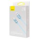 USB кабель Baseus Crystal Shine Series Fast Charging Data Cable USB to iP Lightning 2.4A 1.2m Sky Blue CAJY001103