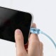 USB кабель Baseus Crystal Shine Series Fast Charging Data Cable USB to iP Lightning 2.4A 1.2m Sky Blue CAJY001103