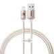 USB кабель Baseus Crystal Shine Series Fast Charging Data Cable USB to iP Lightning 2.4A 2m Pink CAJY001204