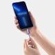 PD кабель Baseus Crystal Shine Series Fast Charging Data Cable Type-C to iP Lightning 20W 2m Purple CAJY000305
