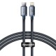 PD кабель Baseus Crystal Shine Series Fast Charging Data Cable Type-C to iP Lightning 20W 1.2m Black CAJY000201