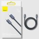 PD кабель Baseus Crystal Shine Series Fast Charging Data Cable Type-C to iP Lightning 20W 1.2m Black CAJY000201