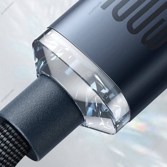 Кабель Baseus Crystal Shine Series Fast Charging Data Cable Type-C to Type-C 100W 5A 2m Black CAJY000601