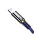 USB кабель Baseus C-shaped Light Intelligent Power-off for Lightning 2,4A / 1m. Black CALCD-01
