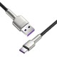 Кабель Baseus Cafule Series Metal Data Cable USB to Type-C 66W 6A 0.25m Black CAKF000001
