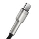 Кабель Baseus Cafule Series Metal Data Cable USB to Type-C 66W 6A 0.25m Black CAKF000001