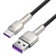 Кабель Baseus Cafule Series Metal Data Cable USB to Type-C 66W 6A 0.25m Black CAKF000001