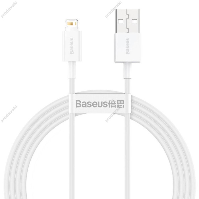USB кабель Baseus Superior Series Fast Charging Data Cable USB to Lightning 2.4A 1.5m White (CALYS-B02)