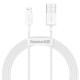 USB кабель Baseus Superior Series Fast Charging Data Cable USB to Lightning 2.4A 1.5m White (CALYS-B02)