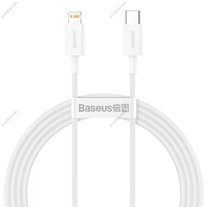 USB PD кабель Baseus Superior Series Fast Charging Data Cable Type-C to iP PD Lightning 20W 1.5m White (CATLYS-B02)