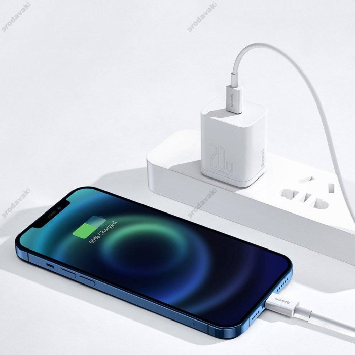 USB PD кабель Baseus Superior Series Fast Charging Data Cable Type-C to iP PD Lightning 20W 1.5m White (CATLYS-B02)