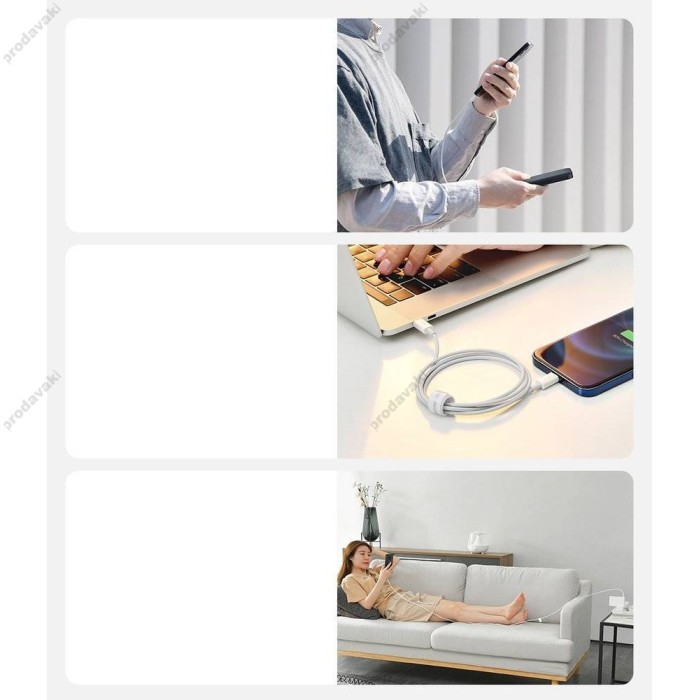 USB PD кабель Baseus Superior Series Fast Charging Data Cable Type-C to iP PD Lightning 20W 1.5m White (CATLYS-B02)