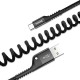 USB Кабель Baseus Fish Eye Spring (Пружина) Data for Lightning 2A / 1m. Black CALSR-01