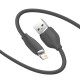 USB кабель Baseus Jelly Liquid Silica Gel Fast Charging USB to iP 2.4A 1.2m Black (CAGD000001)