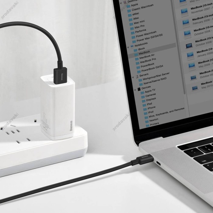 Кабель Baseus Superior Series Fast Charging USB to Type-C 100W 6A 1m Cluster Black P10320102114-00