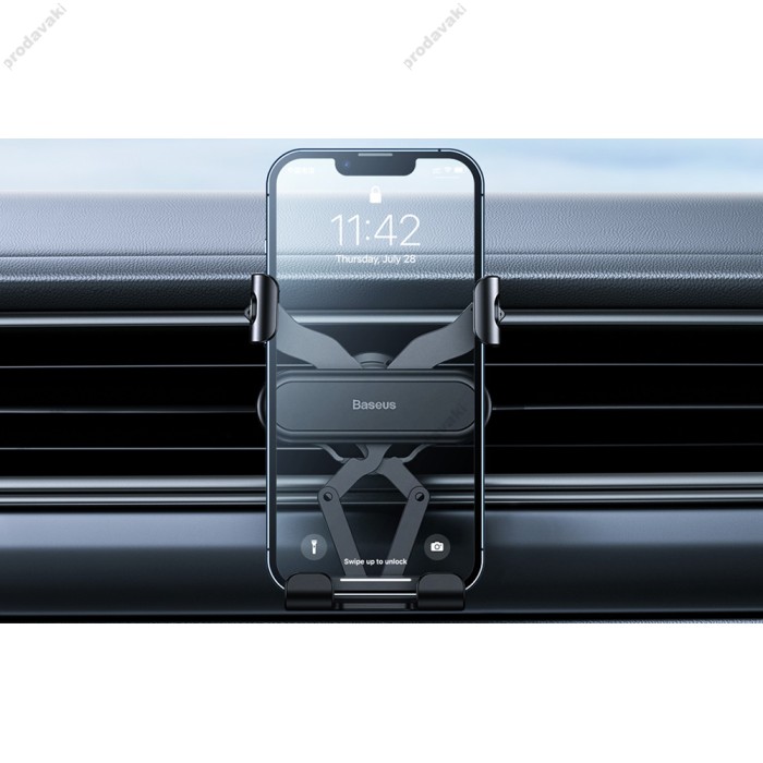 Автомобільний тримач Baseus Stable Gravitational Car Mount Lite (Air Outlet Version) Black SUWX010001