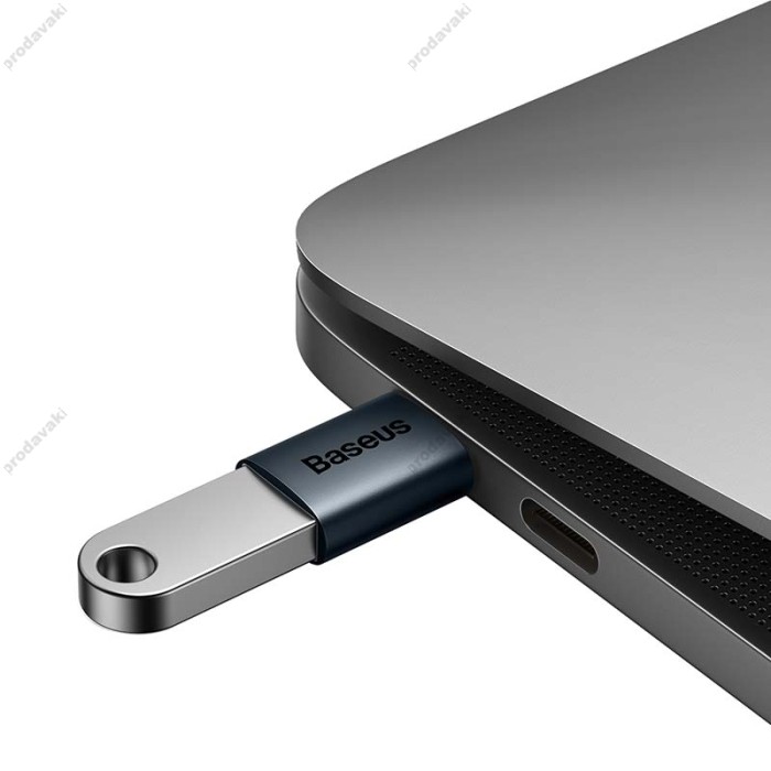Перехідник Адаптер-перехідник Baseus Ingenuity Series Mini OTG Adaptor Type-C to USB-A 3.1 Blue (ZJJQ000003)