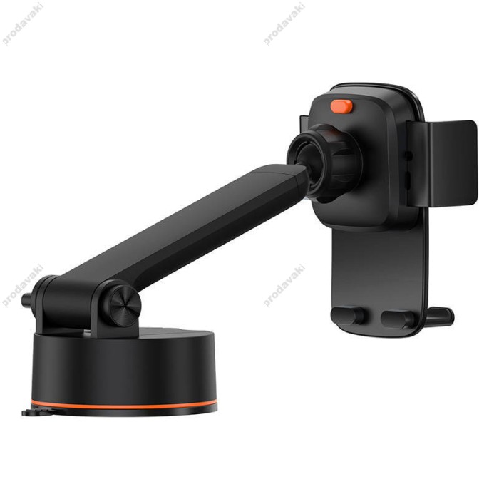 Автомобільний тримач Baseus Easy Control Clamp Car Mount Holder Pro (Suction Cup Version) Black SUYK020001