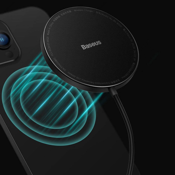 Бездротовий зарядний пристрій Baseus Simple Mini 2 Magnetic Wireless Charger 15W Black (CCJJ010001)