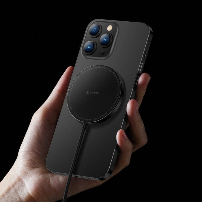 Бездротовий зарядний пристрій Baseus Simple Mini 2 Magnetic Wireless Charger 15W Black (CCJJ010001)