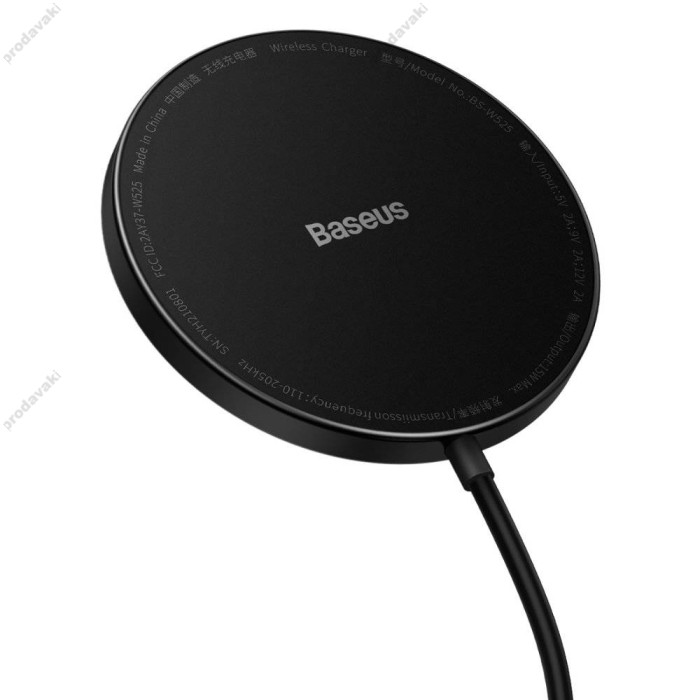 Бездротовий зарядний пристрій Baseus Simple Mini 2 Magnetic Wireless Charger 15W Black (CCJJ010001)