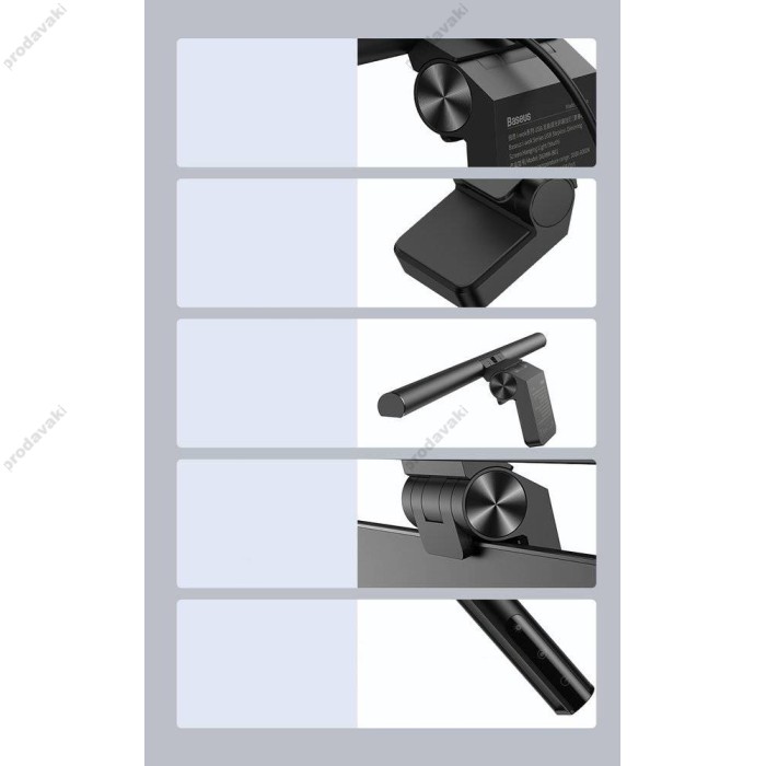 Лампа на монітор Baseus i-wok Stepless Dimming Screen Hanging Light Black (DGIWK-B01)