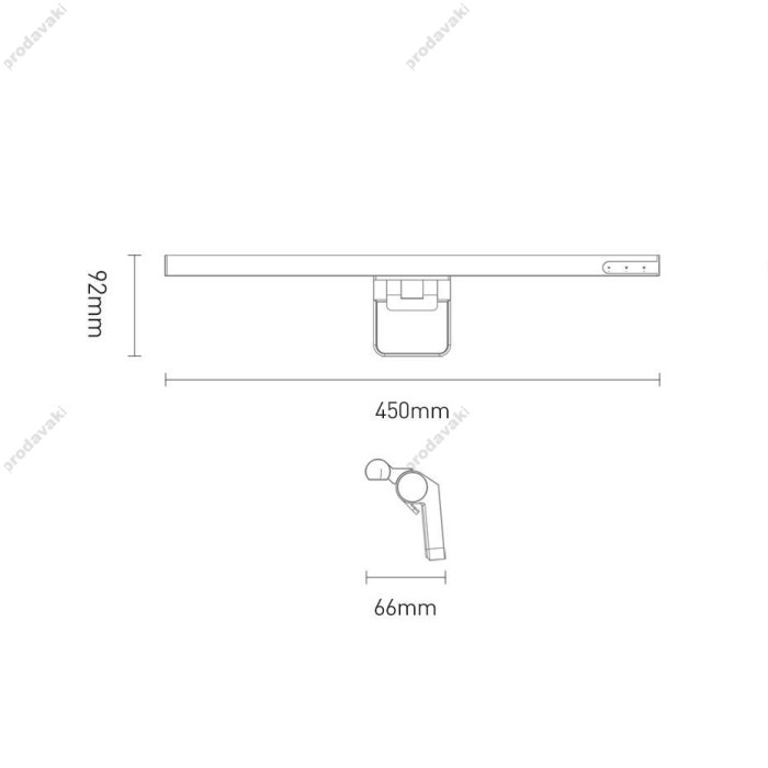 Лампа на монітор Baseus i-wok Stepless Dimming Screen Hanging Light Black (DGIWK-B01)