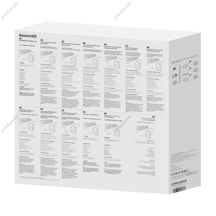 Сонячна панель Baseus Energy Stack Solar Panel 100W Cold Green (CCNL050006)