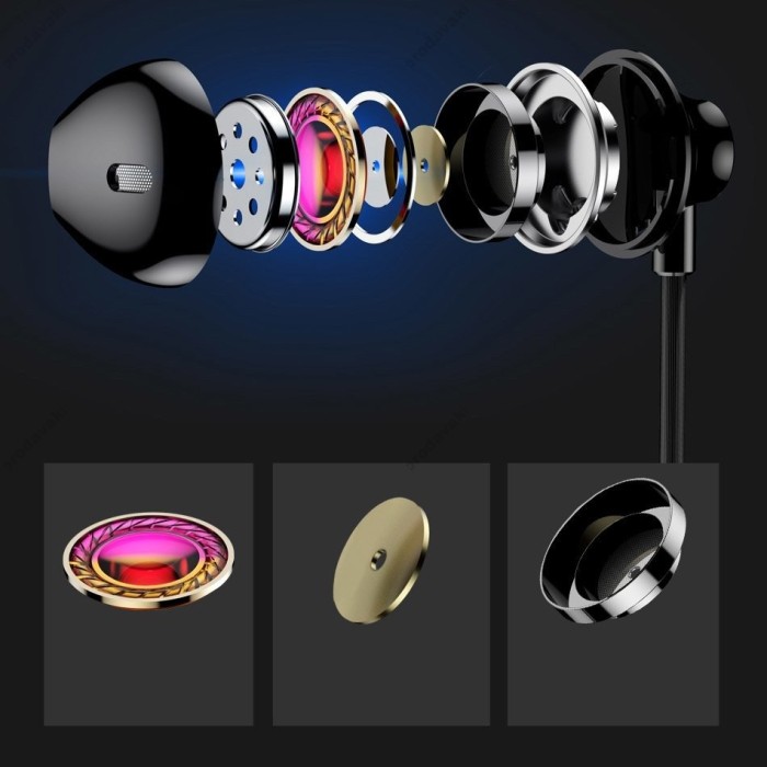 Дротові навушники BASEUS H06 Enock lateral in-ear with mic Black NGH06-01