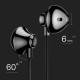 Дротові навушники BASEUS H06 Enock lateral in-ear with mic Black NGH06-01